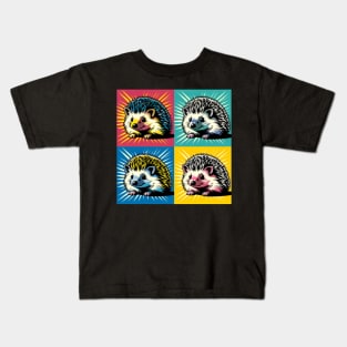 Pop Hedgehog Art - Cute Hedgehogs Kids T-Shirt